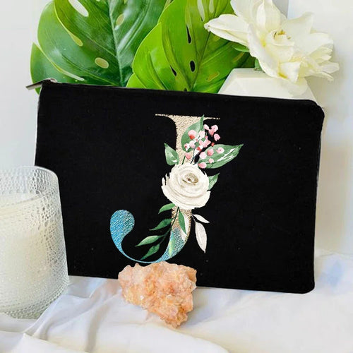 Gradient Initial Makeup Zipper Bags Fashion Travel Toilet Lipstick