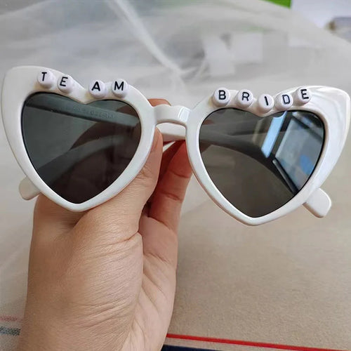 Pearl Bride to be Sunglasses Bachelorette Party Heart Glasses bridal