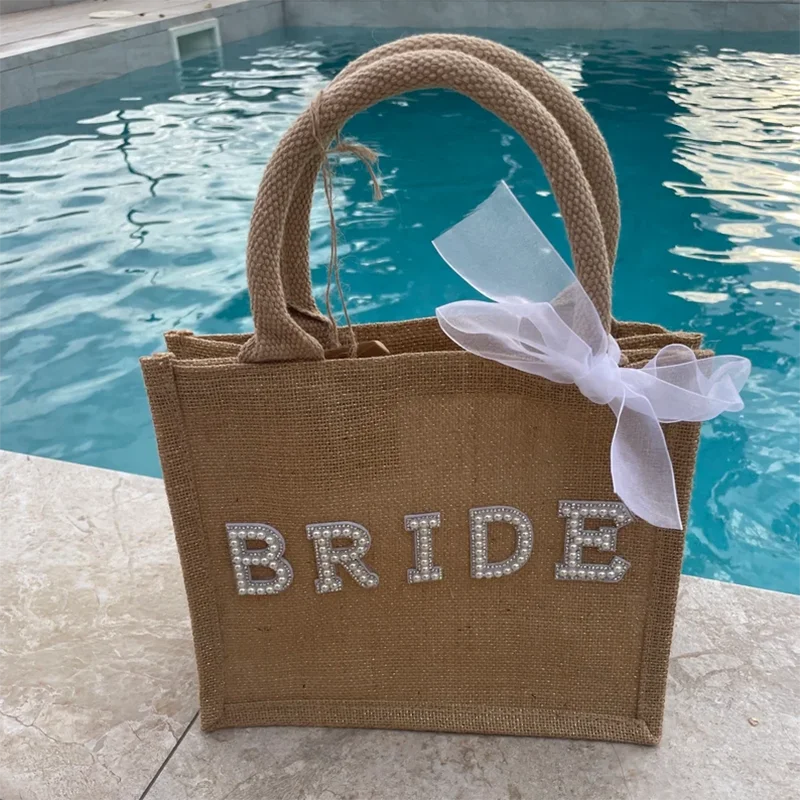 Bride Honeymoon Tote Beach Bag Bridal Shower Gift Bag for Bride To Be