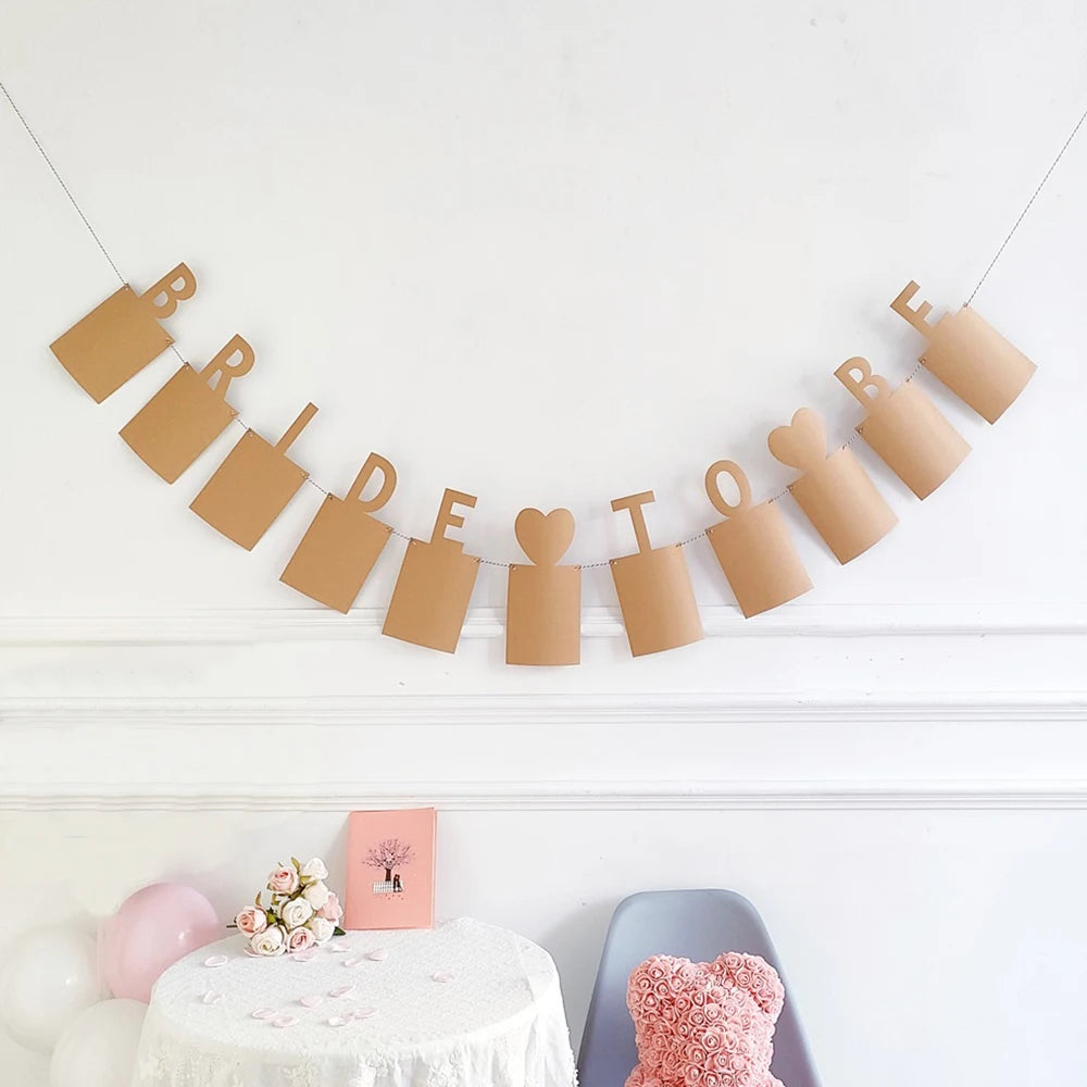 1Set Bride To Be Photo Banner Bachelorette Party Decoration Wedding