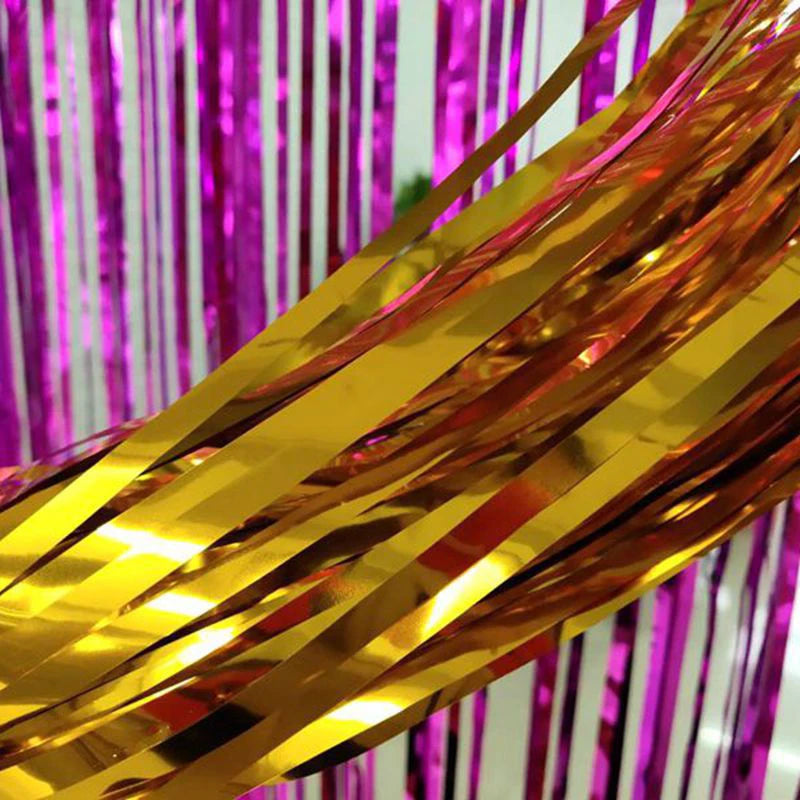 2/3M Party Background Wedding Decoration Foil Fringe Curtain Sequin