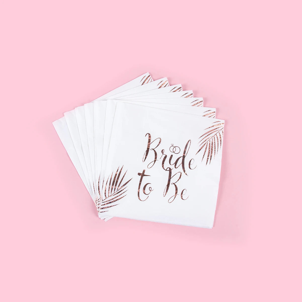 20pcs Rose Gold Bride To Be Disposable Paper Napkin Wedding Party