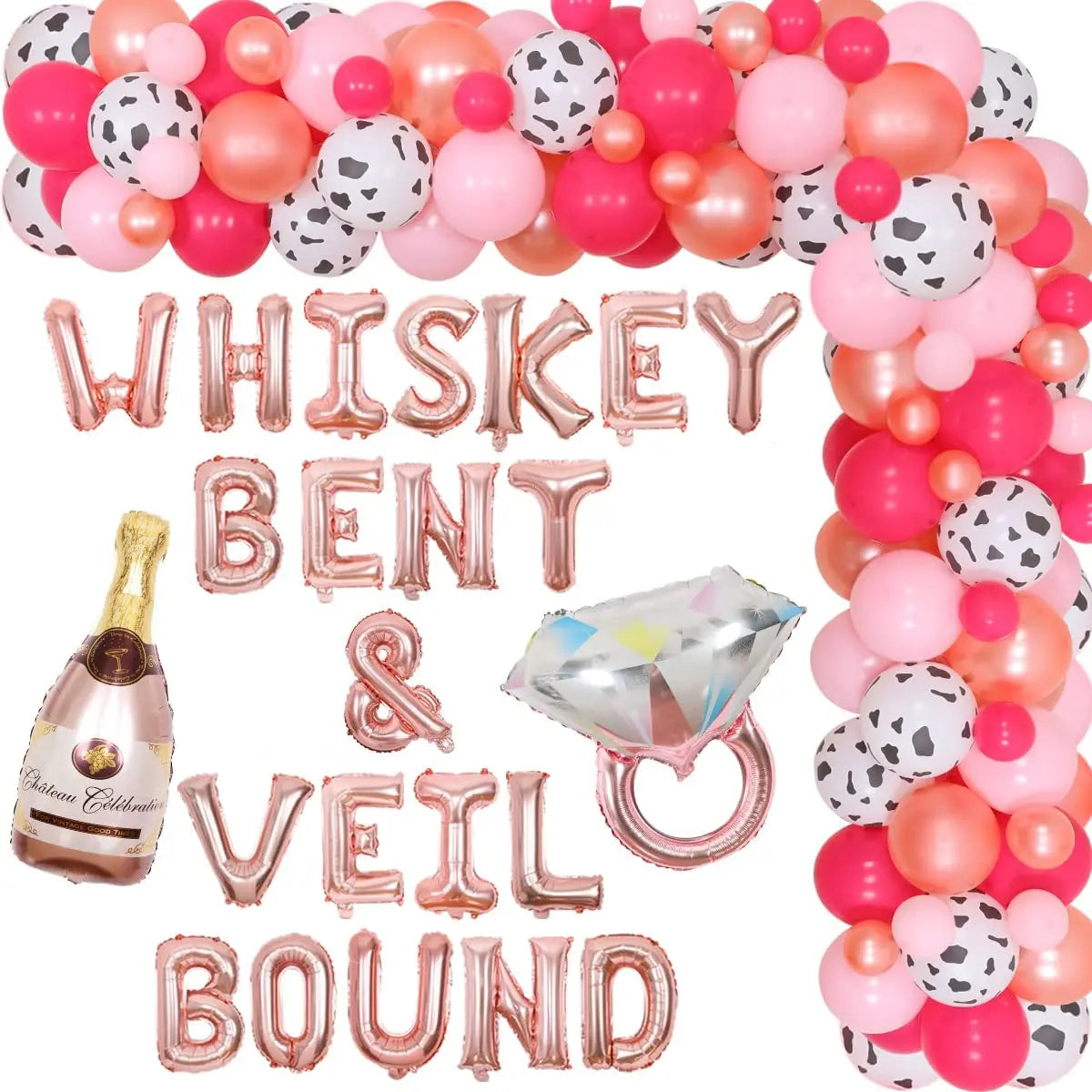 Nashville Bachelorette Party Decorations Whiskey Bent & Veil Bound
