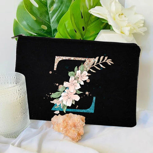 Gradient Initial Makeup Zipper Bags Fashion Travel Toilet Lipstick