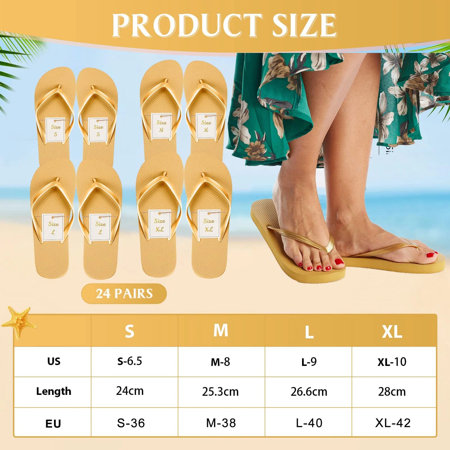6-24 Pairs Flip Flops Bulk Wedding Favors Gifts for Guests Beach