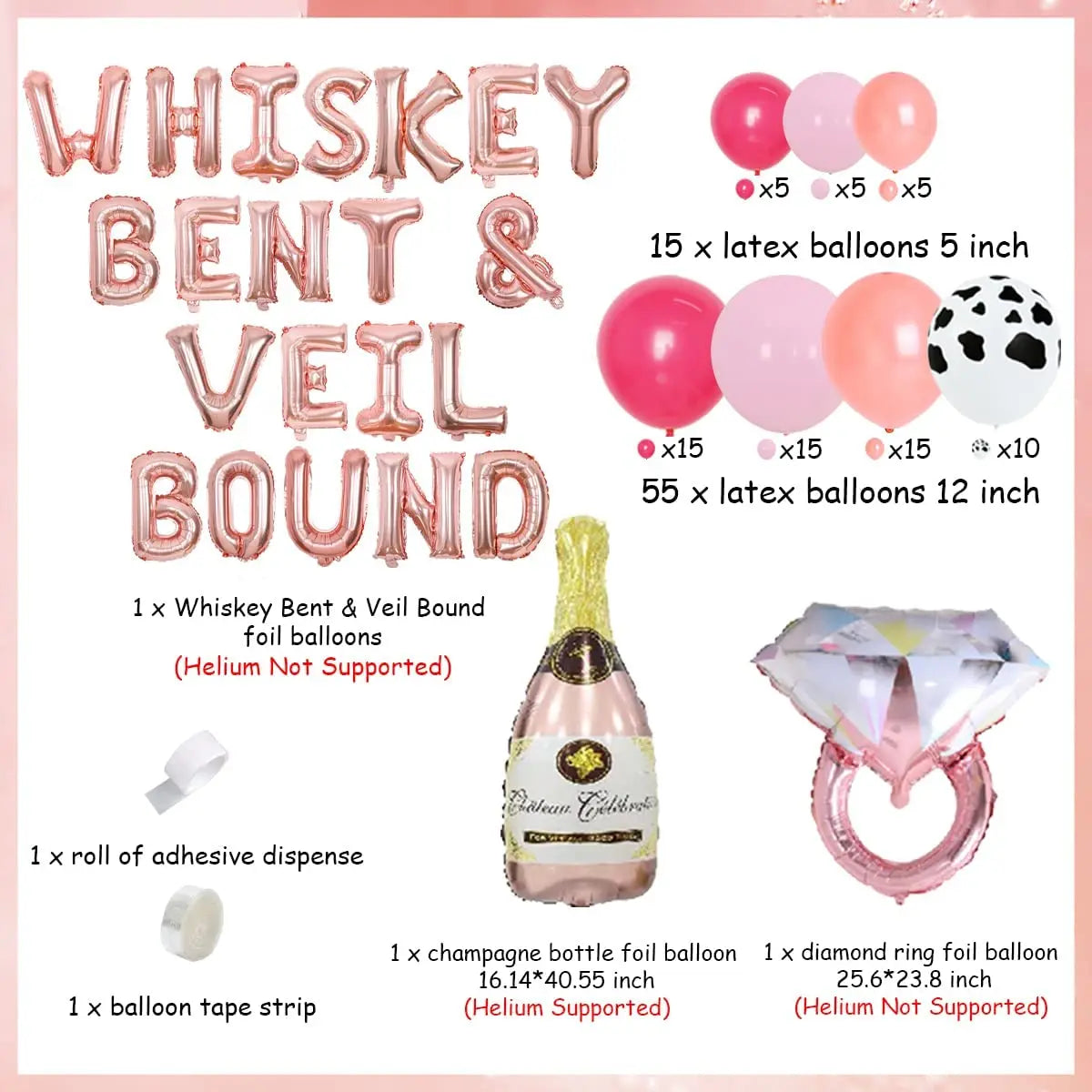 Nashville Bachelorette Party Decorations Whiskey Bent & Veil Bound