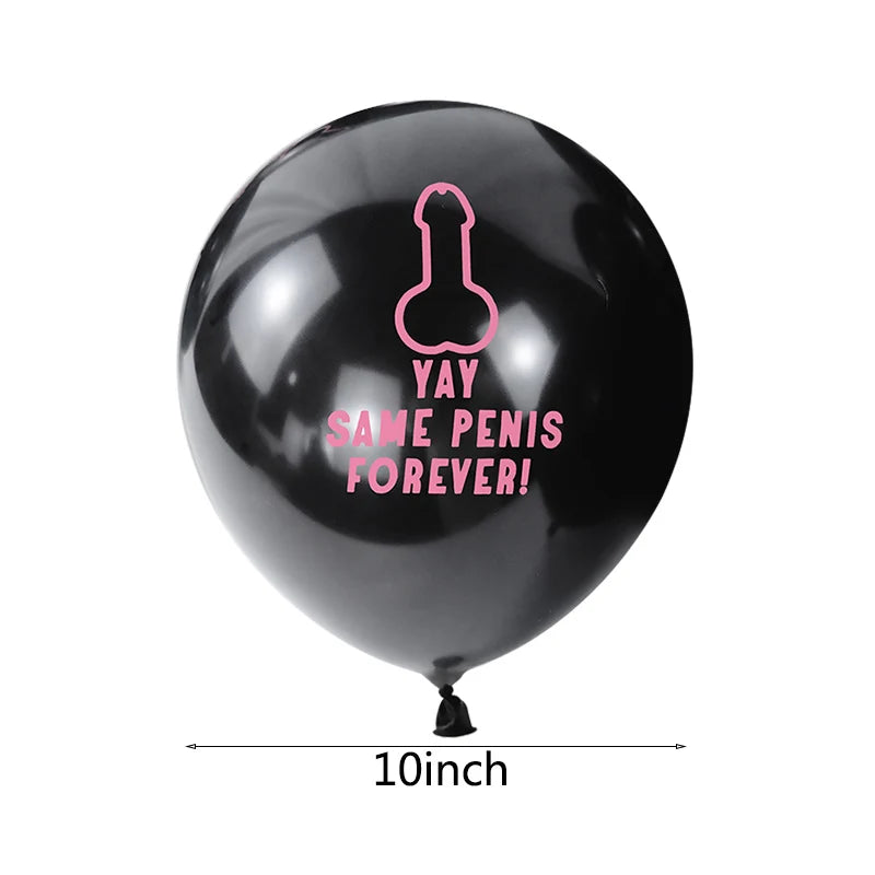 5/10pcs 10inch Same Penis Forever Balloon Bridal Shower Gold Penis