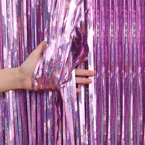 2/3M Party Background Wedding Decoration Foil Fringe Curtain Sequin