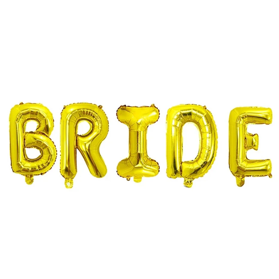 5Pcs Letter Bride Foil Balloons Set Confess Love Air Globos