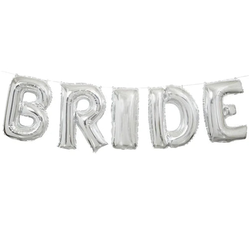 5pcs 16/32inch Rose Gold Silver Bride Letter Foil Balloons Wedding