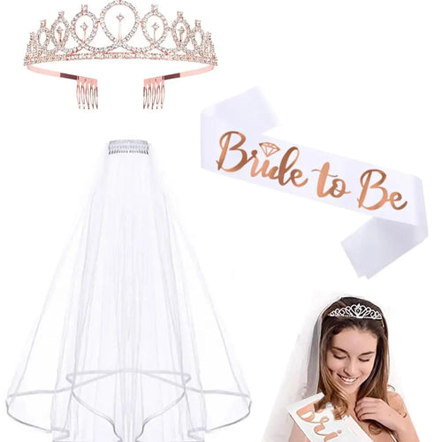 Hen Party Bride to Be Set Include Bride to Be Sash,Bridal Veil with