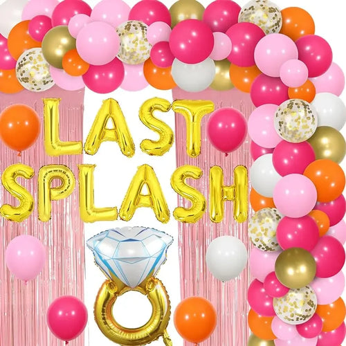 Last Splash Bachelorette Decor Girl Fringe Curtain Backdrop Diamond