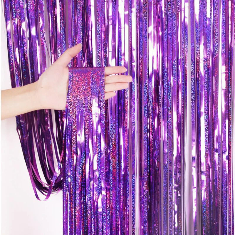 2/3M Party Background Wedding Decoration Foil Fringe Curtain Sequin