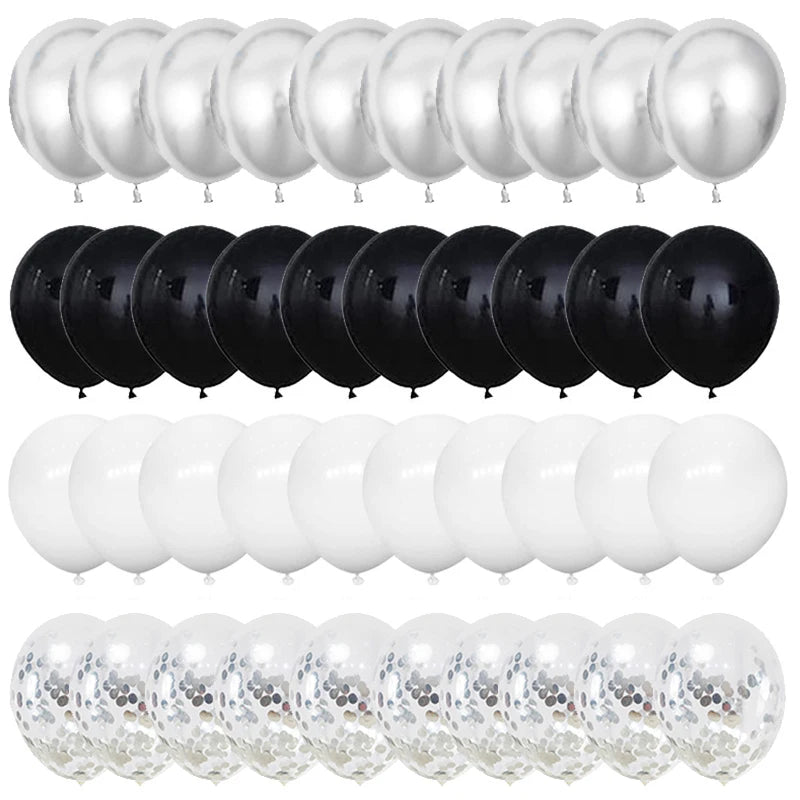 40pcs 12inch Rose Gold Mixed Confetti Latex Balloons Backdrop Birthday