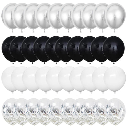 40pcs 12inch Rose Gold Mixed Confetti Latex Balloons Backdrop Birthday