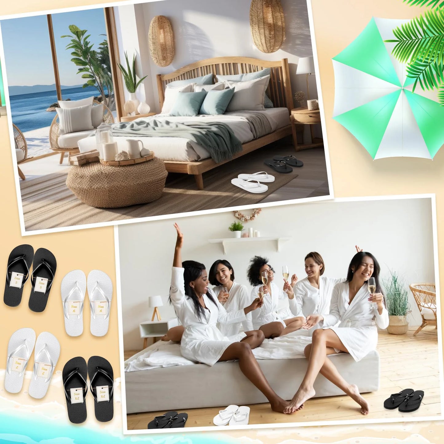 6-24 Pairs Flip Flops Bulk Wedding Favors Gifts for Guests Beach