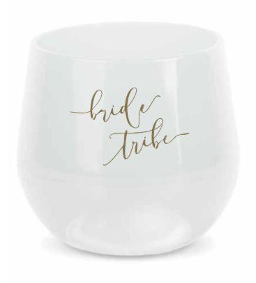Frosted White Bride Tribe Silicone Wine Cups by Silipint (14 oz. Wine