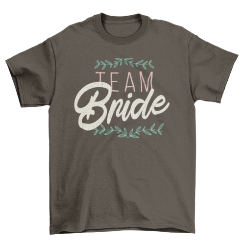 Team Bride Text T-shirt