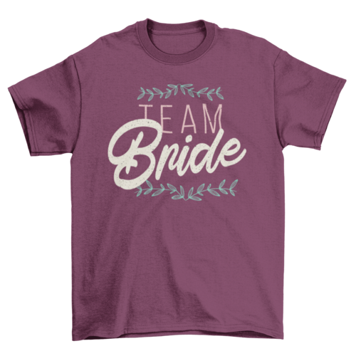 Team Bride Text T-shirt