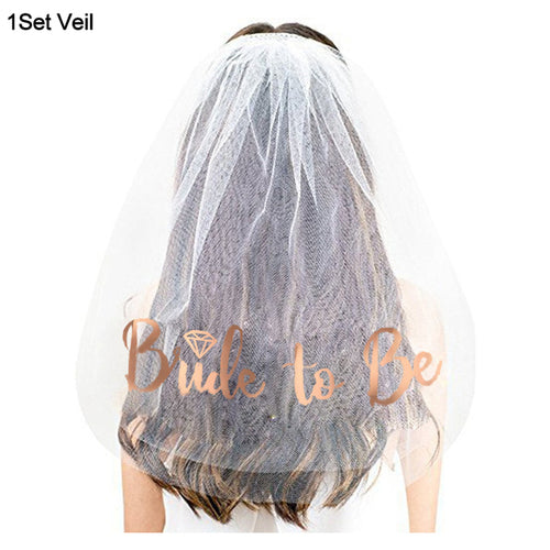Wedding Decoration Bridal Shower Veil Team Bride To Be Satin Sash