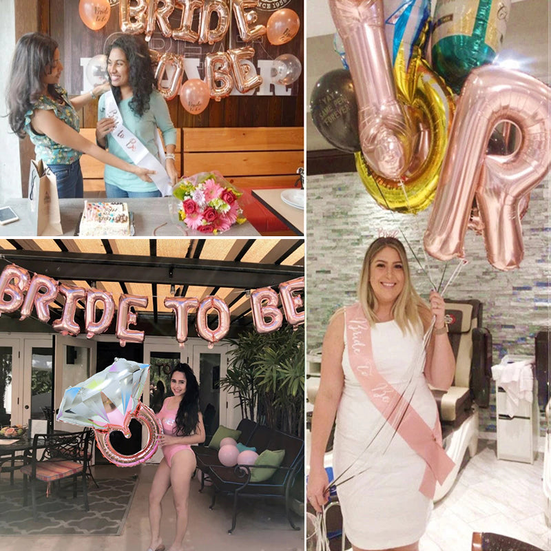 Wedding Decoration Bridal Shower Veil Team Bride To Be Satin Sash