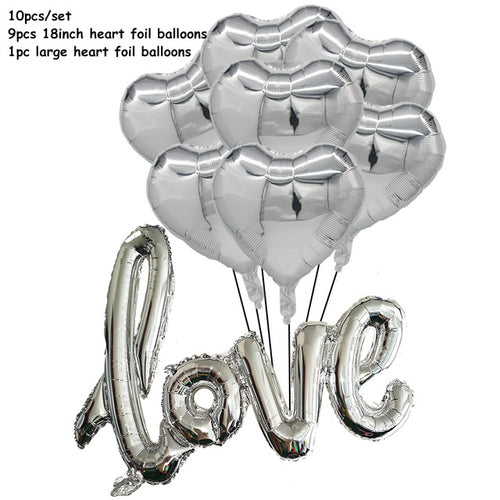 Wedding Decorations Rose Gold Bride To Be Letters Foil Balloons Rings