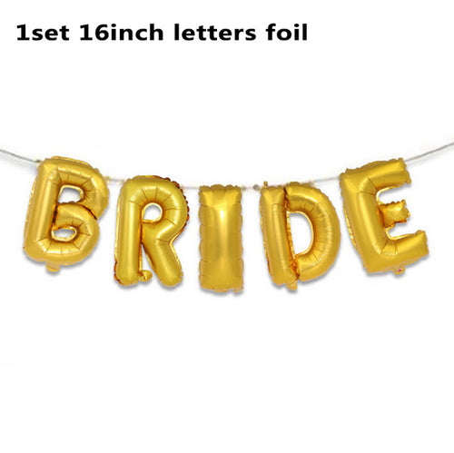 Wedding Decorations Rose Gold Bride To Be Letters Foil Balloons Rings