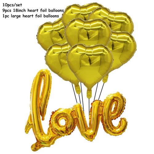 Wedding Decorations Rose Gold Bride To Be Letters Foil Balloons Rings