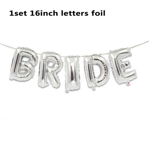 Wedding Decorations Rose Gold Bride To Be Letters Foil Balloons Rings