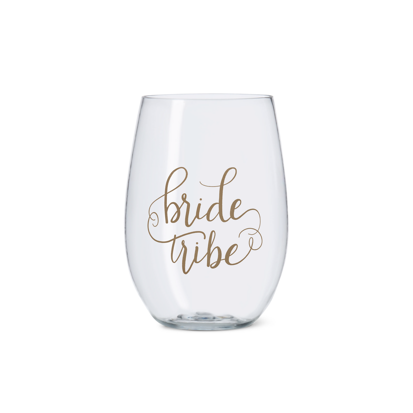 16 oz. Bride Durable Plastic Stemless Wine Cups