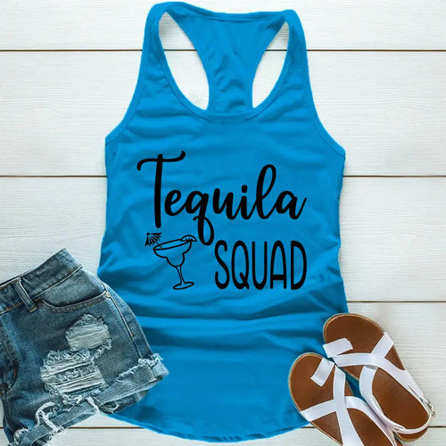Tequila Squad Ladies Matching Tank Tops