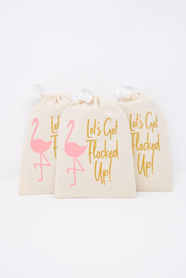 Let's Get Flocked Up! Flamingo Hangover Kit Bags