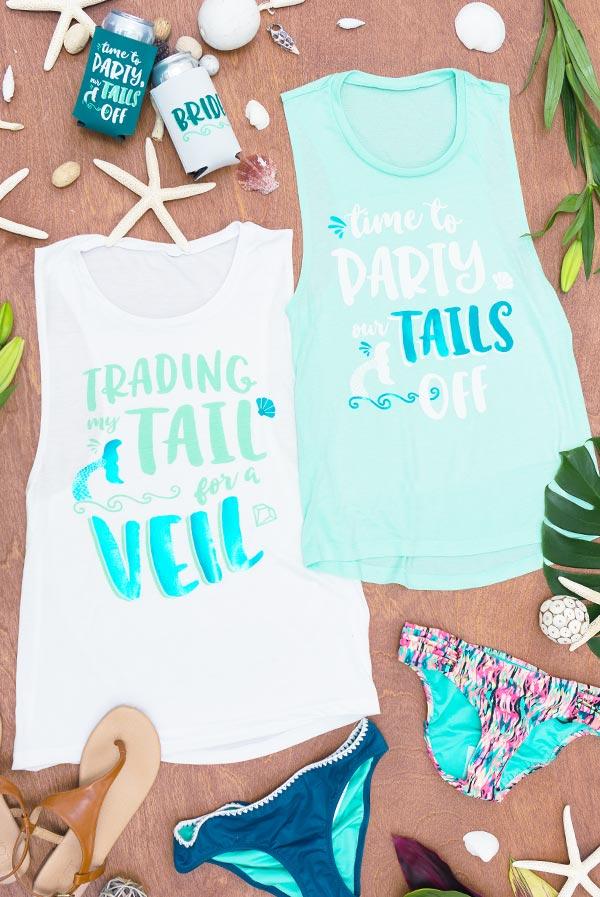 Trading My Tail for a Veil Mermaid Muscle Tanks