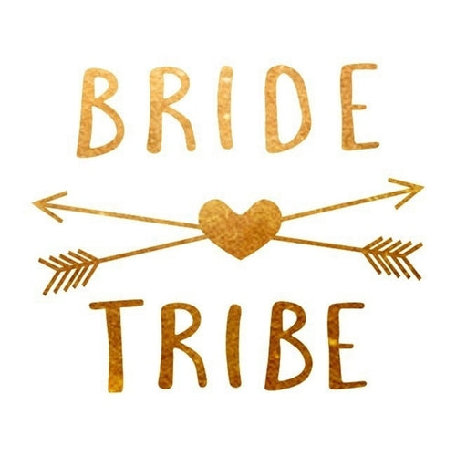 10Pcs Team Bride Tribe Golden Tattoo Stickers Bachelorette Hen Party