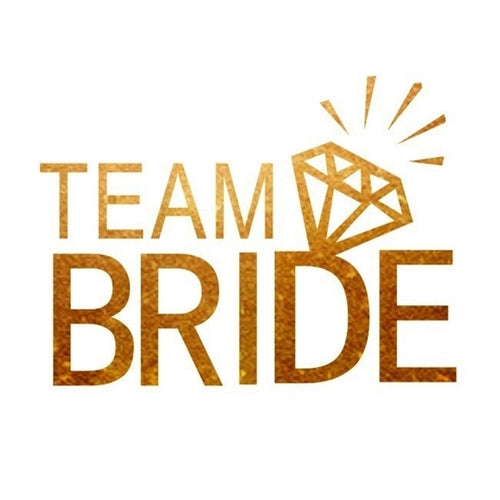 10Pcs Team Bride Tribe Golden Tattoo Stickers Bachelorette Hen Party