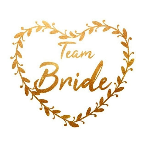 10Pcs Team Bride Tribe Golden Tattoo Stickers Bachelorette Hen Party