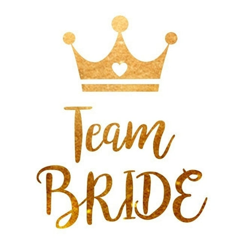 10Pcs Team Bride Tribe Golden Tattoo Stickers Bachelorette Hen Party