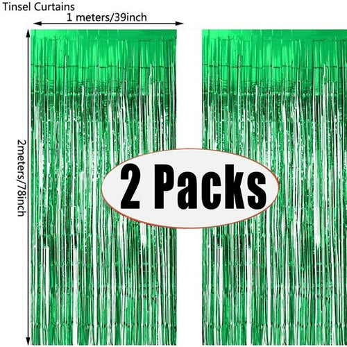 Fringe Foil Curtain Party Tinsel Backdrop | Curtain Tinsel Decoration