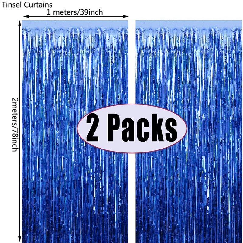 Fringe Foil Curtain Party Tinsel Backdrop | Curtain Tinsel Decoration