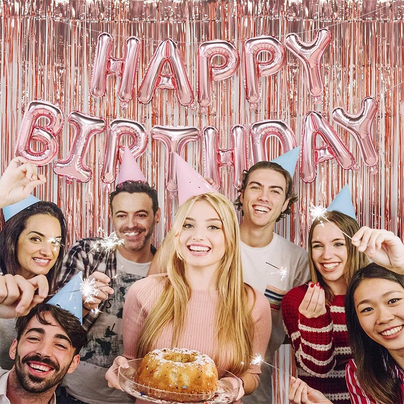 Fringe Foil Curtain Party Tinsel Backdrop | Curtain Tinsel Decoration