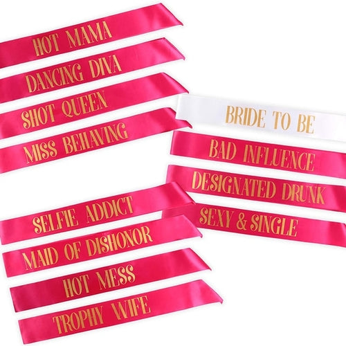 Sash Bachelorette Party | Hen Bride Team Sash Black | Hen Sash Girls