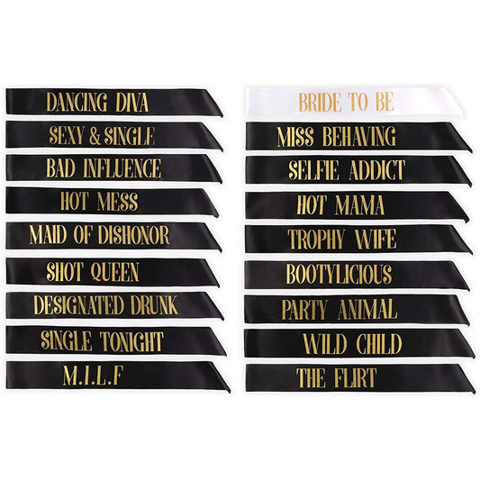 Sash Bachelorette Party | Hen Bride Team Sash Black | Hen Sash Girls