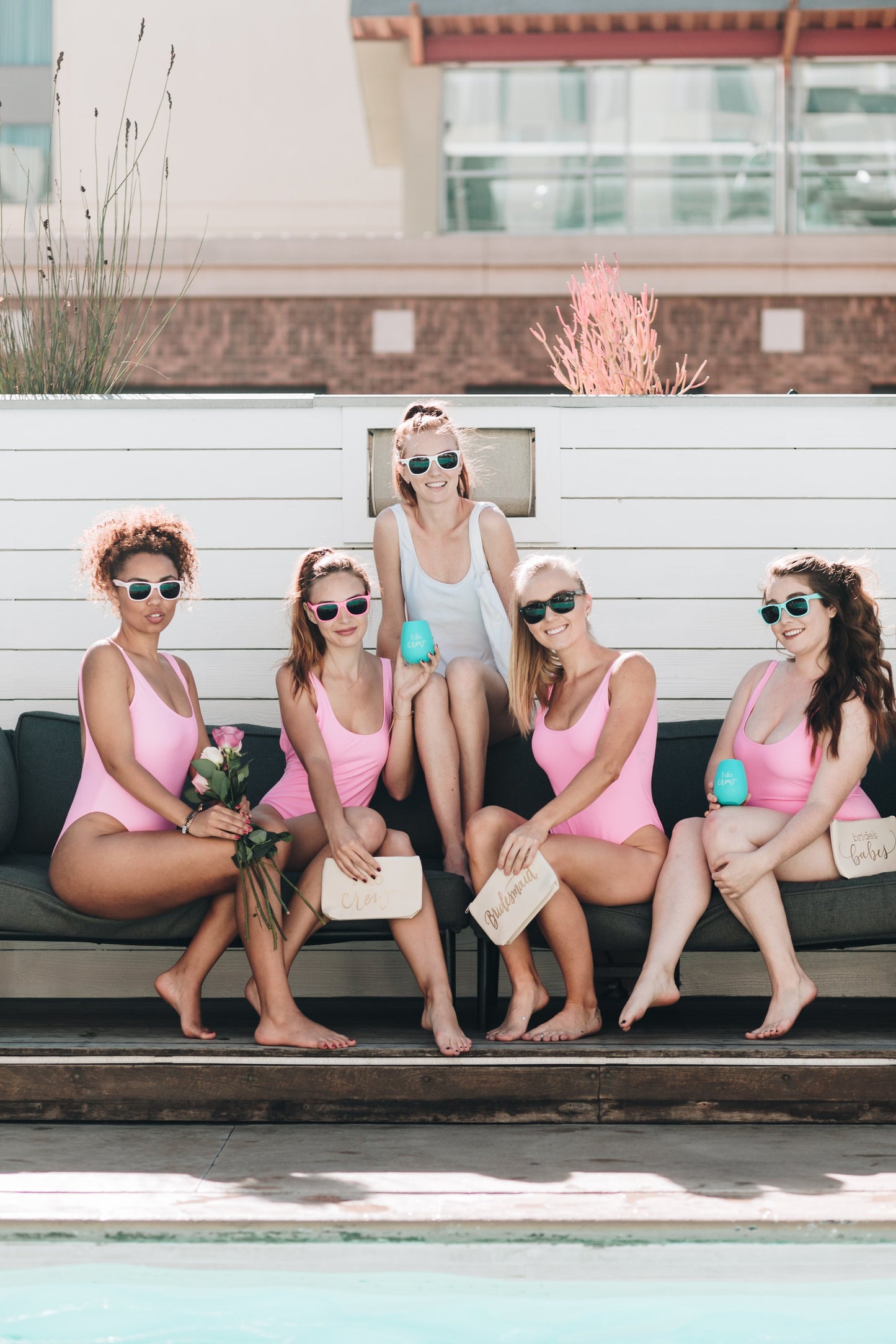 Cream Bride Tribe Faux Leather Makeup Bag