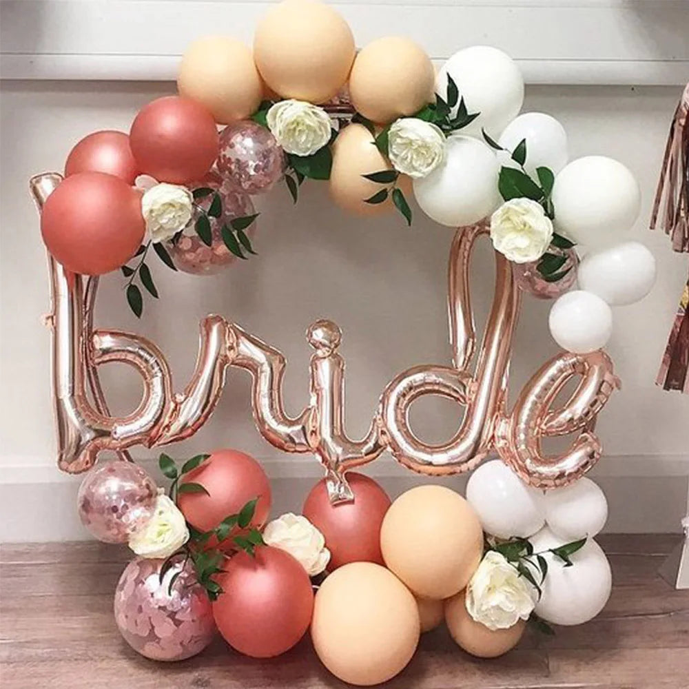 YORIWOO To Be Bride Ballons Foil Letter Balloons Rose Gold Wedding