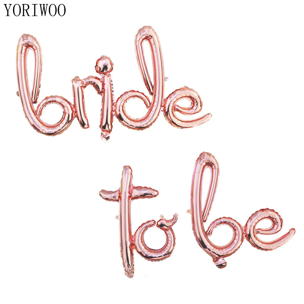 YORIWOO To Be Bride Ballons Foil Letter Balloons Rose Gold Wedding