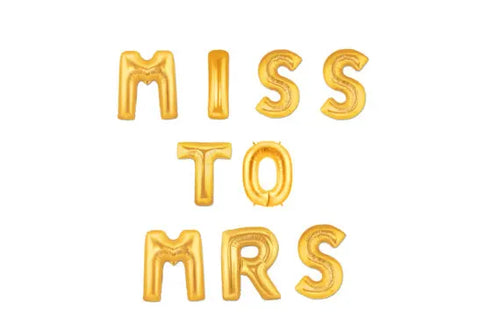 Chicinlife rose gold Miss to Mrs Letter Balloons Bridal Shower Banner