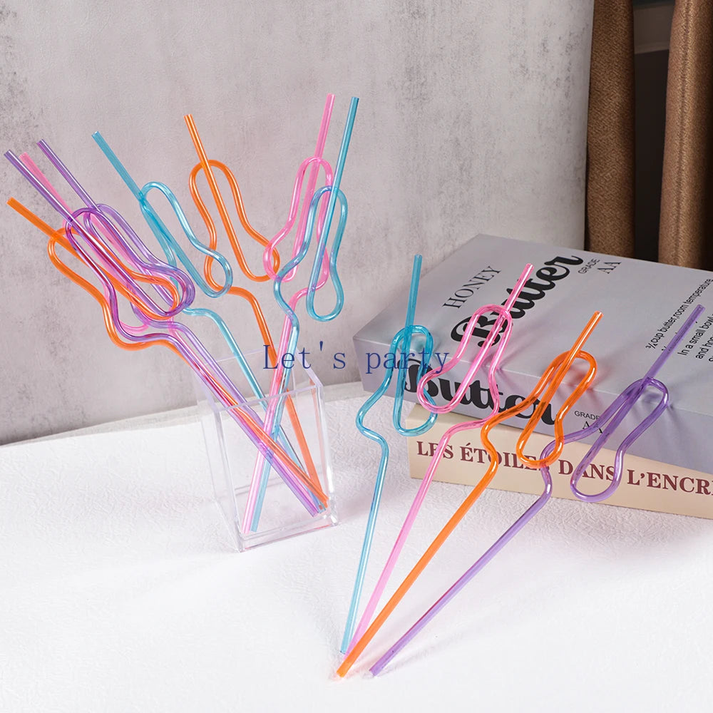 10Pcs Funny Penis Drinking Straws Bachelorette Hen Party Bridal Shower