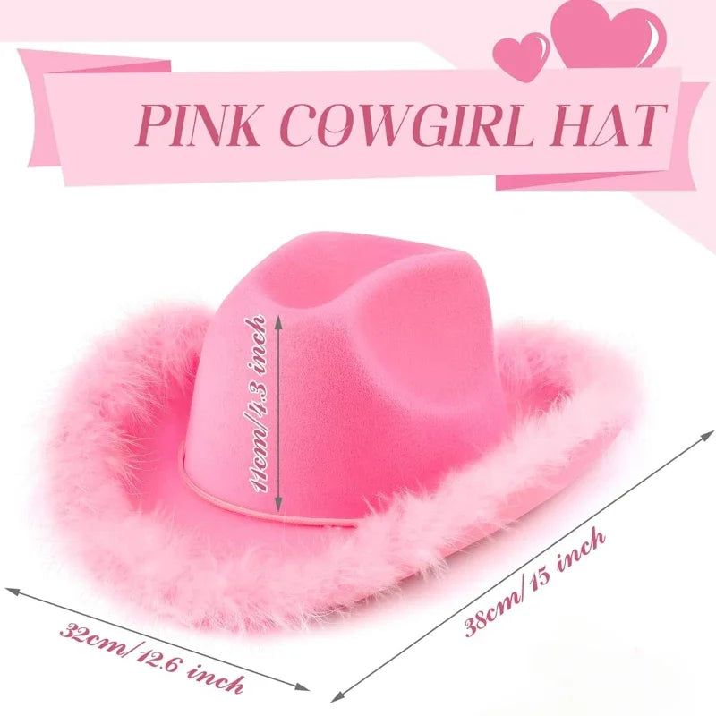 Burlap Cowboy Hat Burlap Crown Western Cowboy Hat Birthday Girl Pink