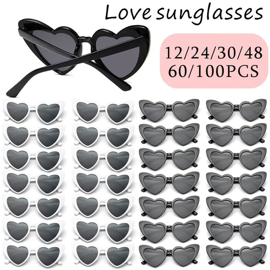 Bachelorette Party Heart Shaped Sunglasses Wedding Bridal Shower Decor