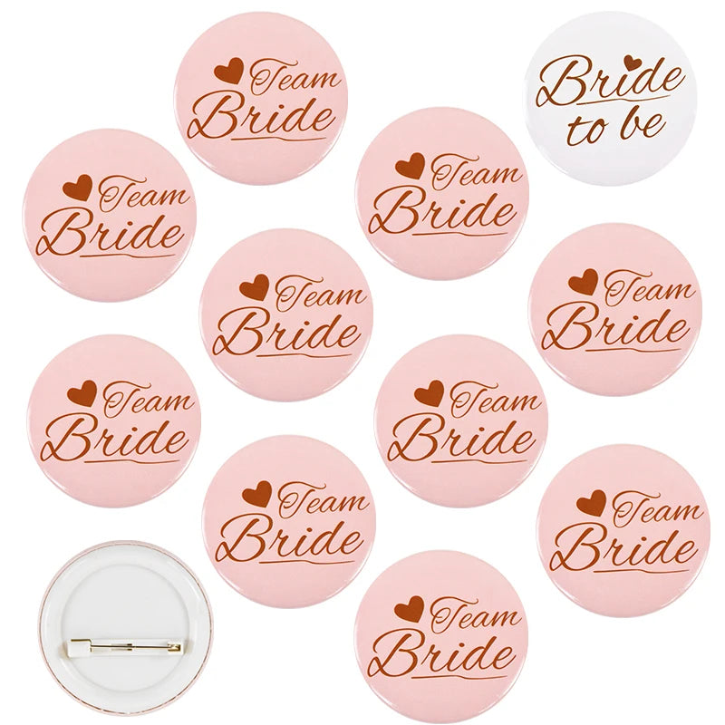12/1pcs Bride to be Team Bride Badge for Wedding Bridal Shower